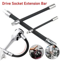 Flexible Shaft Drive Socket Extension Bar Ratchet Wrench Conversion Head Connective Rod Adapter 1/4 3/8 1/2 High Torque