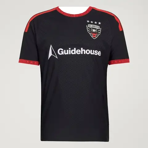 DC United Home Jersey 2026 New  Men's Soccer Shirt Guidehouse Sponsor MLS Football Jersey Fan Version Black Red Kit