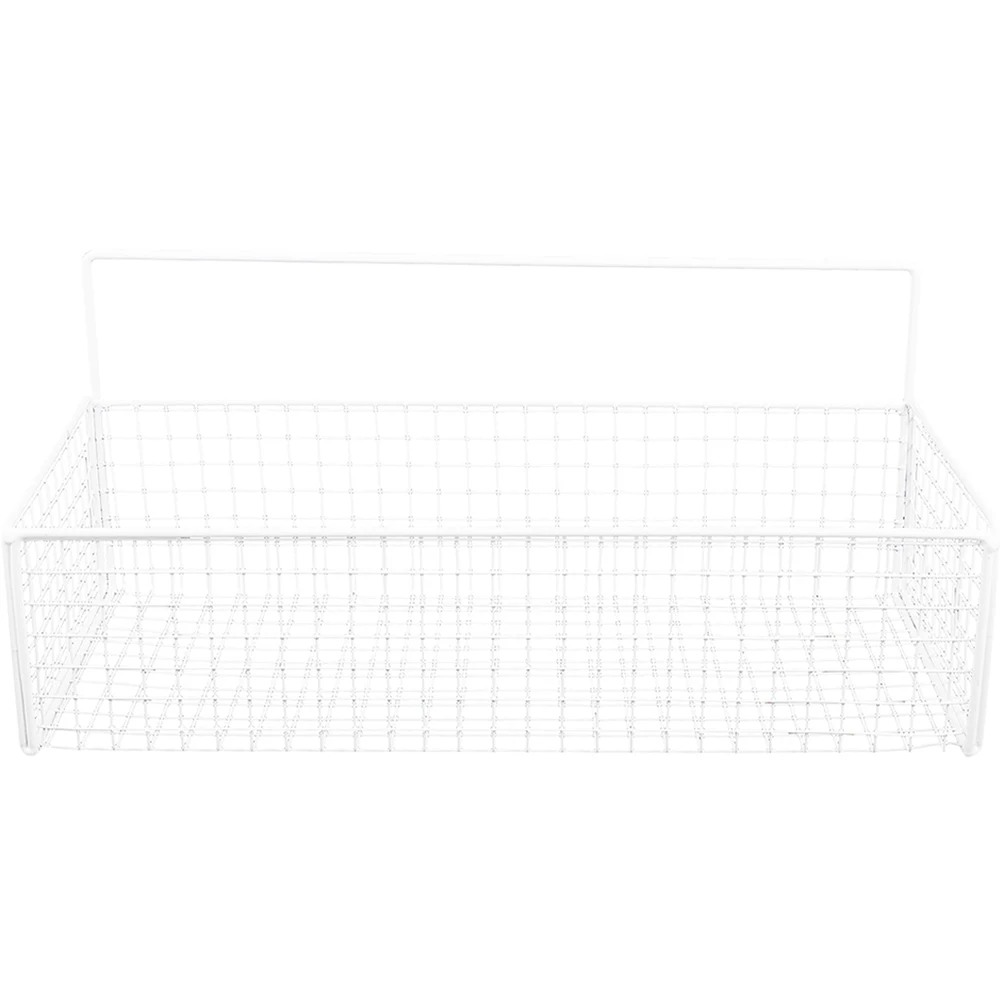 

Kitchen Storage Basket Heavy Duty Iron Wall Mounted Organizer Hollow-Out Design For Home Kitchen Bathroom Fruits Garlic