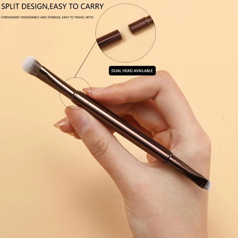 Juego de 6 brochas de maquillaje de viaje con estuche, portátiles, para polvo, base, rubor, corrector, herramientas de maquillaje