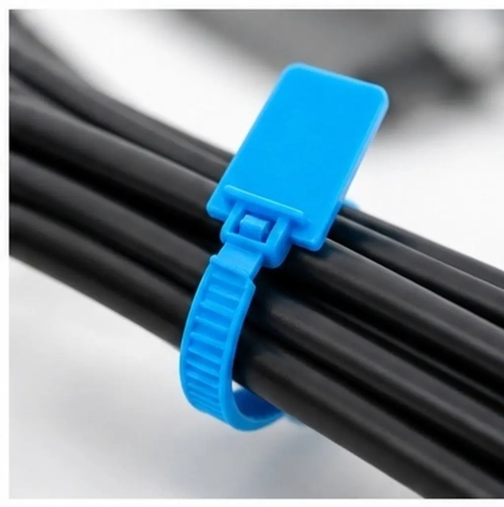 250Pcs Nylon Cable Ties Self-Locking Marker Tags Loop Organizer for Labeling and Bundling Wire Colored Zip Ties