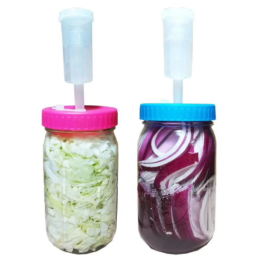 Waterless Premium Silicone Top for Wide Mouth Mason Jar Jar Cover with One-way Exhaust Valve 86mm Airlock Fermentation Lids