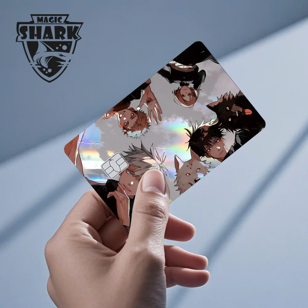 Magic Shark Cool J-Jujutsu K-Kaisen Anime Laser Holographic Itadori Yuji Gojo Satoru Credit Debit Bank Card Sticker Film Skin – Detail 24