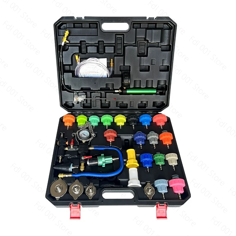 Universal cooling system leak detection tool, 36pcs car repair tool set for radiator and water tank pressure testin