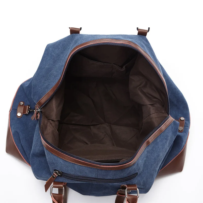 Sac de voyage rétro en toile pour homme, fourre-tout de voyage, grand sac de week-end extérieur, sac de messager initié de nuit, original