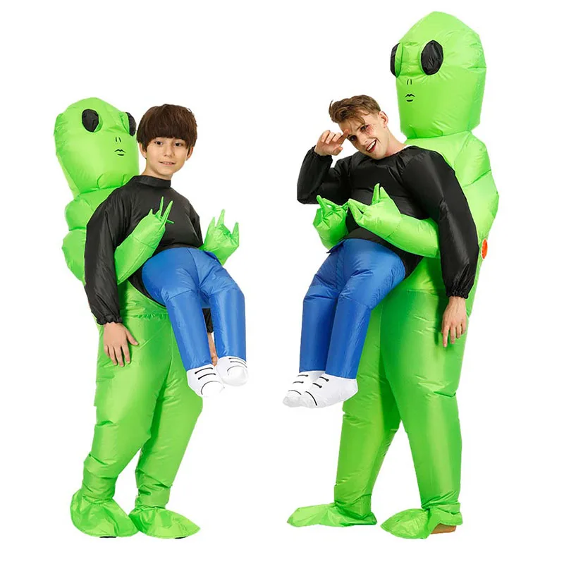 Halloween adult and child cosplay costumes, alien hugging inflatable clothing, scary and funny, wearable and easy to move