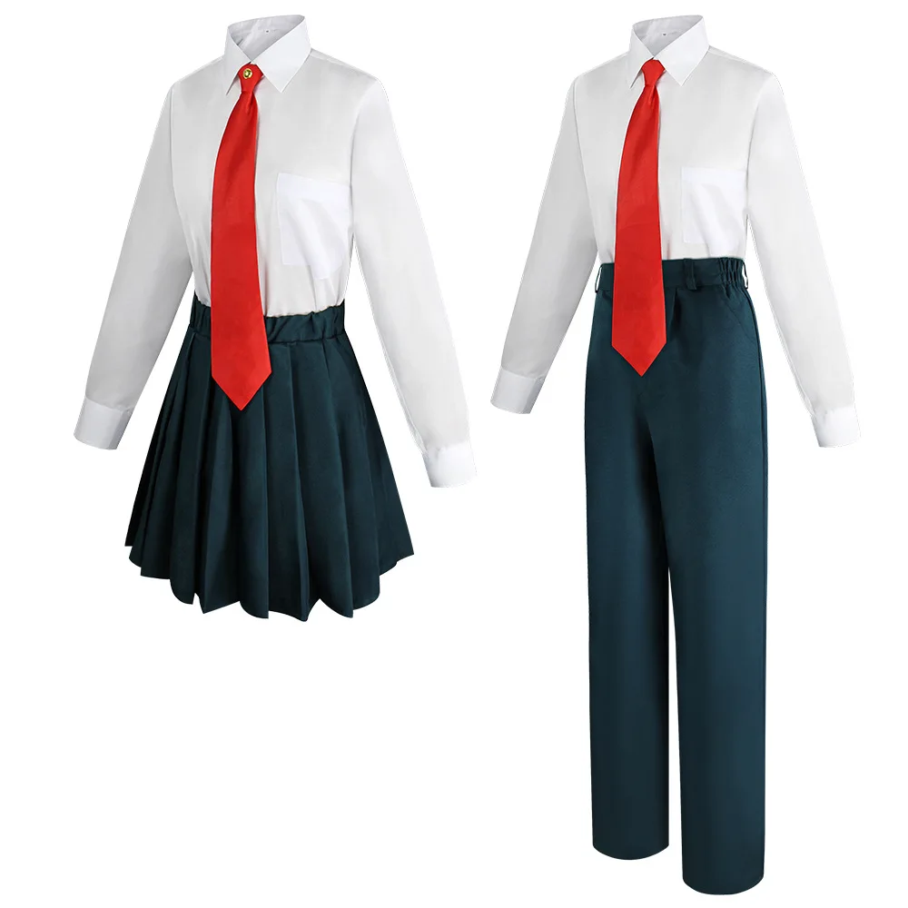 Anime My Hero Academia Shoto Todoroki Ochaco Uraraka Cosplay Costume School Uniform Wig Full Set Role Play Unisex Clothes view 5