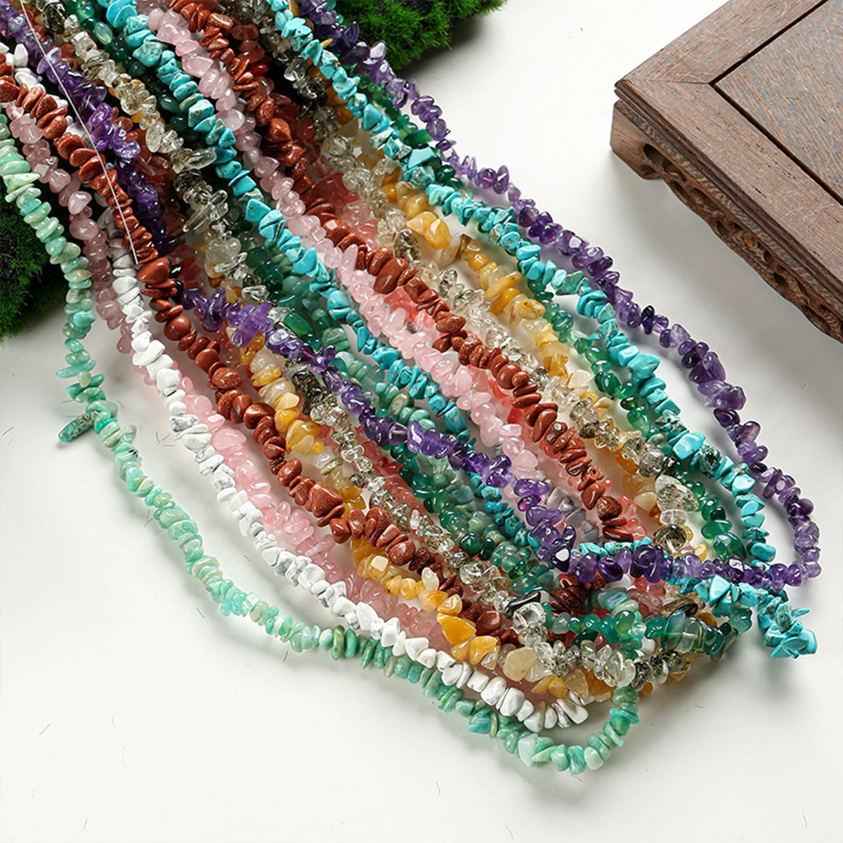 40cm Natural Stone Beads Gravel Irregular Crystal Agate Beads for Jewelry Making DIY Bracelets Necklace Earrings Accessories