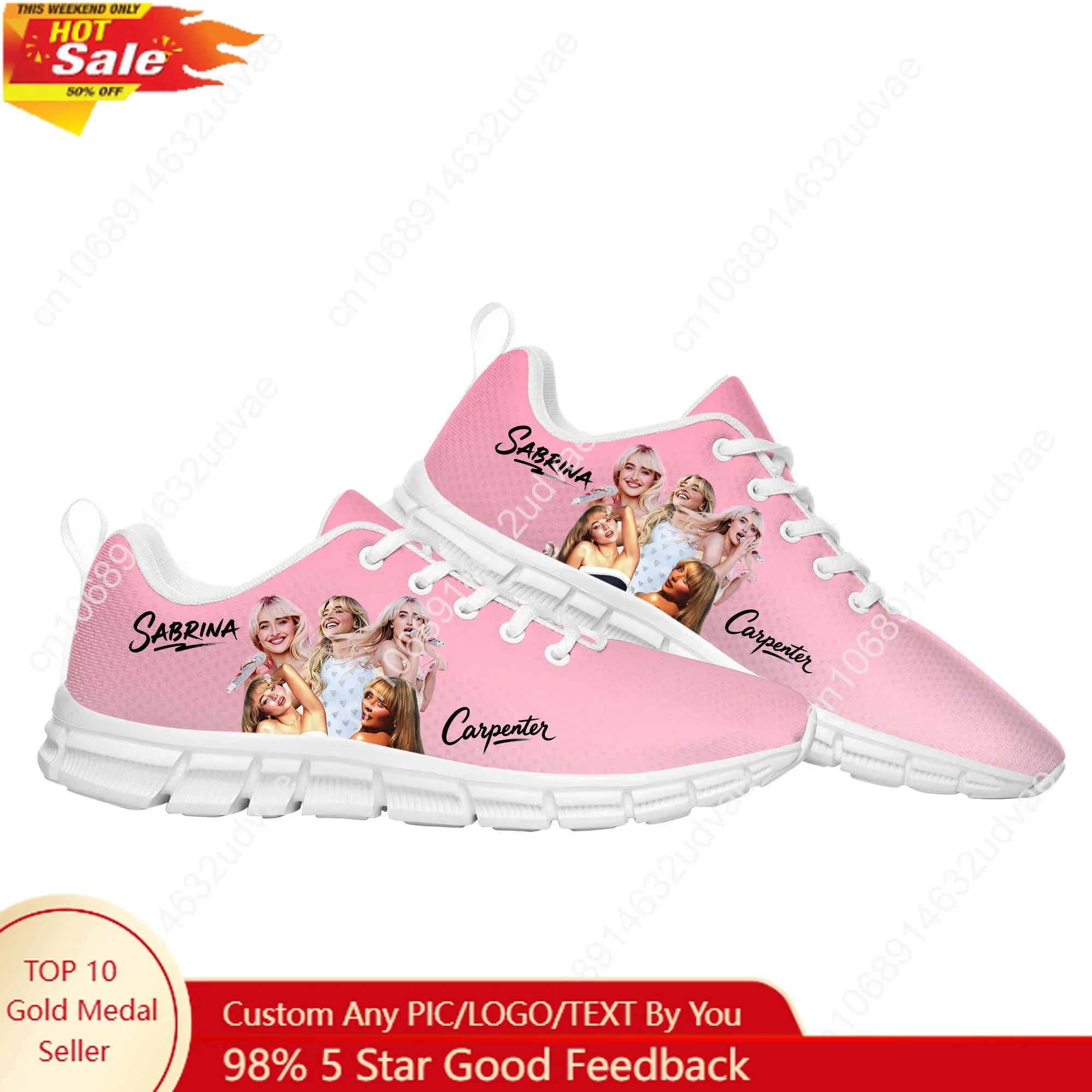 Sabrina Carpenter Sports Shoes Mens Womens Teenager Kids Children Sneakers Pop Singer Footwear Casual Custom Couple Shoes White