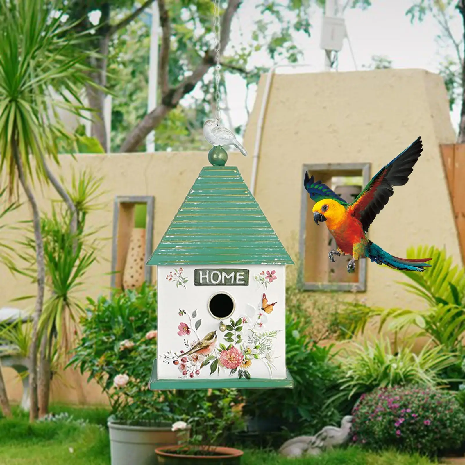 

Bird Houses for Outside Rustic Multipurpose Decorative for Garden Fence Yard