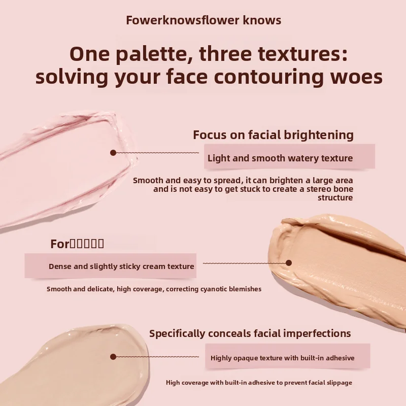 Flower Knows Sweetie Bear 4 colori tavolozza di crema correttore che copre le occhiaie copertura completa viso illumina il trucco del contorno