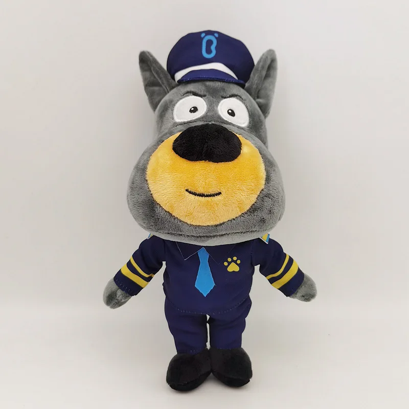 Hot Sheriff Labrador Dog Plush Toy Security Sergeant Labrador Wolf Dog Cartoon Doll Boys Girls Soft Stuffed Toys Children Gift