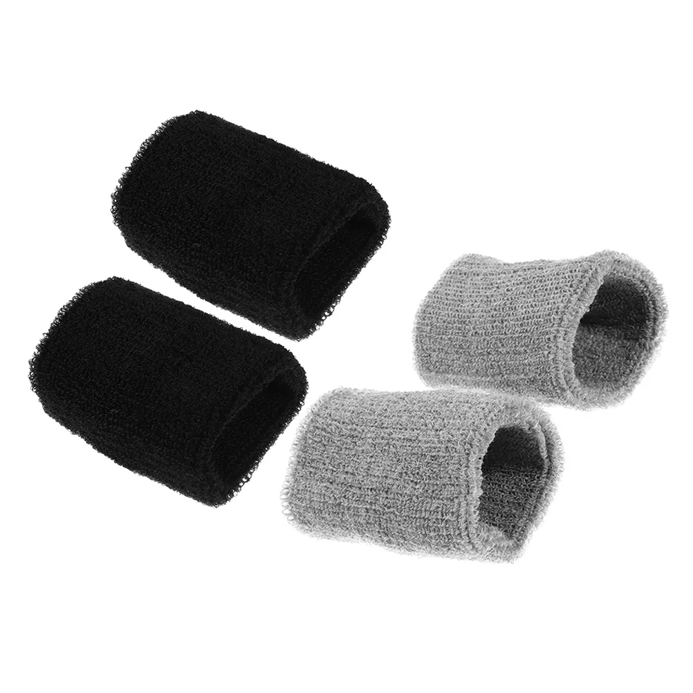 

4 Pcs Absorbent Wristb Sports Gym Tennis Basketball Stretchy Comfortable Workout Support Black Gray Sweatb s for Men Women