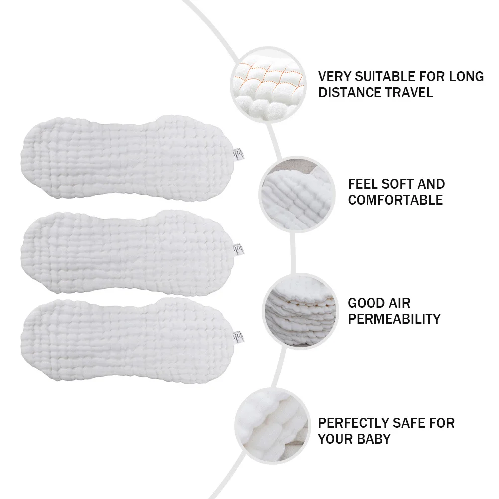 

3 шт. детские хлопковые подгузники, мягкие дышащие детские подгузники, коврик для новорожденных, водонепроницаемый моющийся защитный лист для путешествий