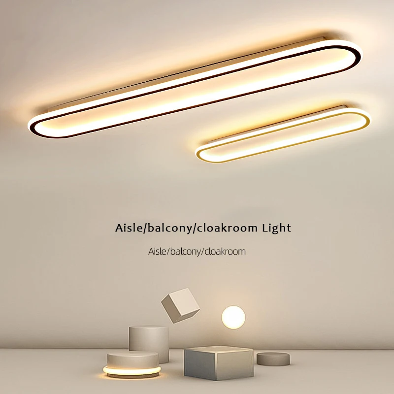 

Modern LED Aisle Lights Ceiling Lamp for Bedroom Balcony Corridor Lighting Cloak Room Entrance Kitchen Rectangular Chandeliers