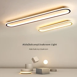 Modern LED Aisle Lights Ceiling Lamp for Bedroom Balcony Corridor Lighting Cloak Room Entrance Kitchen Rectangular Chandeliers