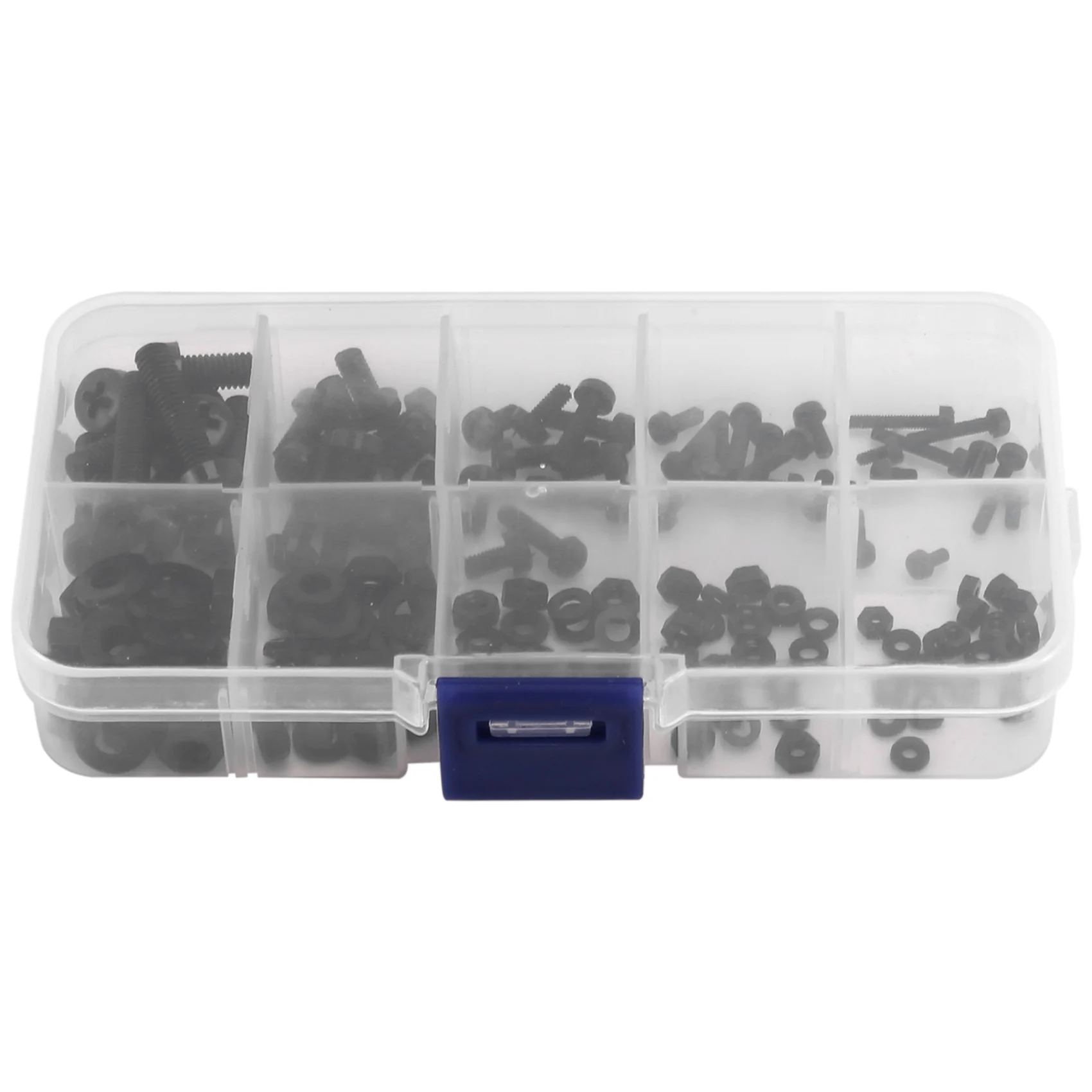 Kit surtido de tornillos hexagonales de nailon, juego de tuercas separadoras de color negro, 150 piezas, M2, M2.5, M3, M4, M5