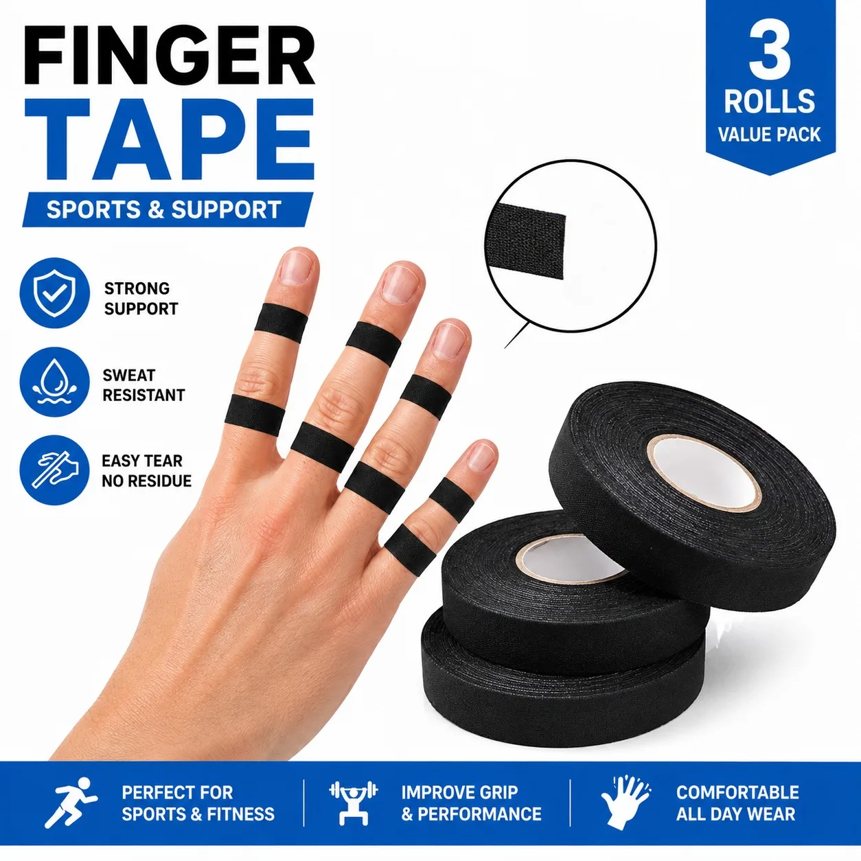 Climbing Finger Tape Jiu-Jitsu Sports Self-adhesive Elastic Bandage Finger Tape BJJ Sports Accessories Elastic Bandage