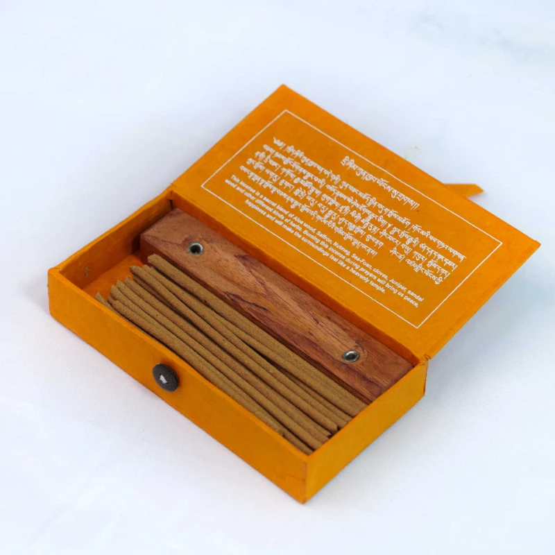 Nepal Himalayas Worship Handmade Tibetan Gift Box Packaging Artistic Incense Stick Natural Aromatherapy Calm Mind Aid Sleep