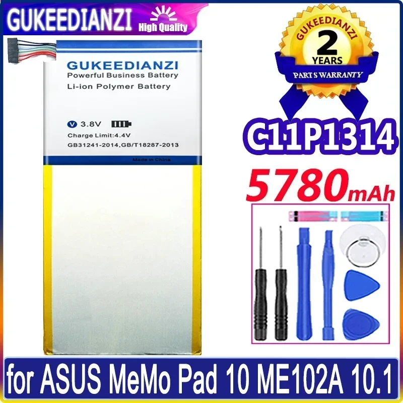 

Large Capacity Replacement Batteries 5780mAh C11P1314 For ASUS MeMo Pad 10 ME102A 10.1 Battery