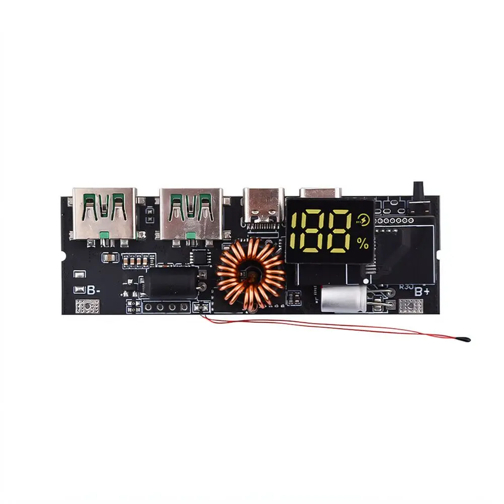 Dual Type C Fast Charging Power Board For DIY Projects 3S 4S 5S Li Ion Battery Management Module High Power Output Device
