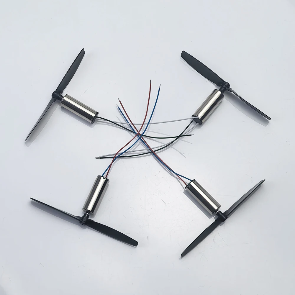 4pcs 720 7mm*20mm 2CW+2CCW Coreless Motor Propeller DC 3V 3.7V 50000RPM High Speed RC Drone Quadcopter Engine