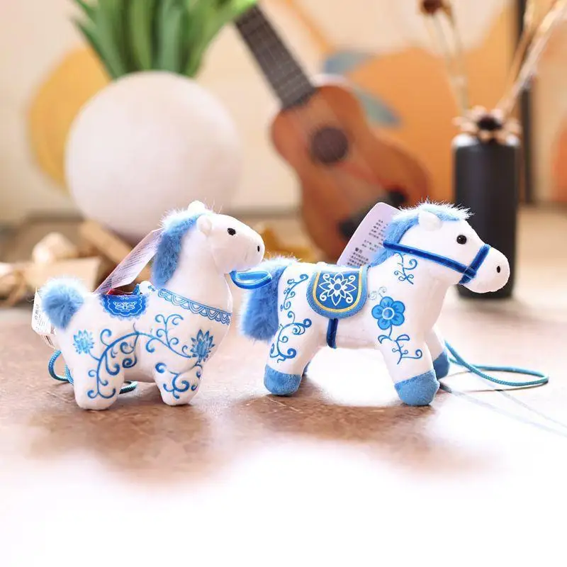 Breloczek Pluszowy Kucyk Vintage 15cm, Kreskówkowa Maskotka Zwierzątko, Zawieszka do Torby, Uroczy Kucyk, Dekoracja do Zawieszenia, Uchwyt na Klucze, Prezent dla Pary