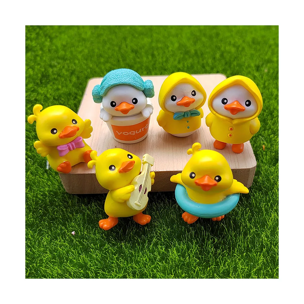 

Resin Cute Duck Figurine Miniatures Home Decoration Kawaii Accessories Fairy Garden Decor for Home Easter Decoration