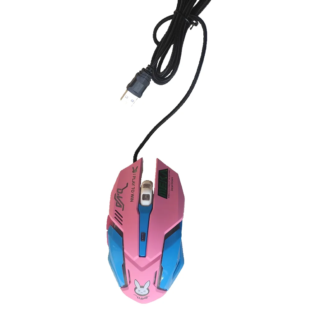 CARPBABA CBbVMO161 Jogo Mouse Rosa Rabit Com Fio Cabo USB Gaming Computer Mouse Ajustável DPI Ergonômico Para Laptop PC