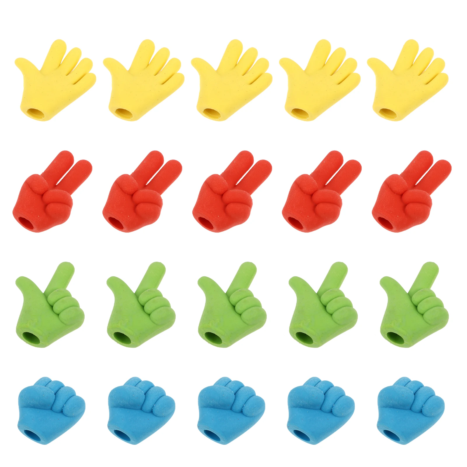 

40 Pcs Finger Shaped Erasers Colorful Student Supplies Creative Rubber Mini School Kindergarten Stationery Cartoon Pencil Tools