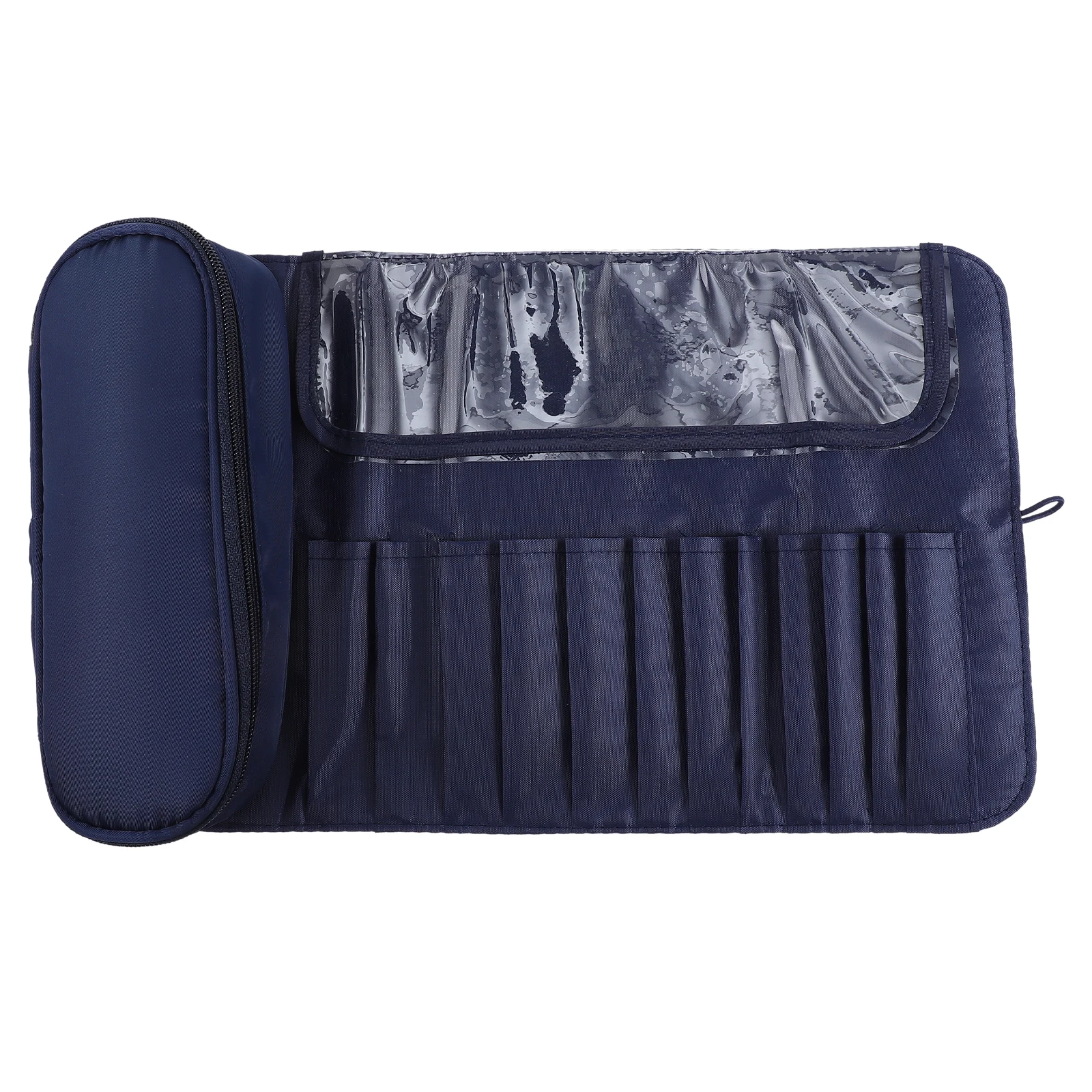 メイクブラシオーガナイザーバッグ 軽量防水素材 コンパクトローリングケース 化粧品 口紅 旅行用