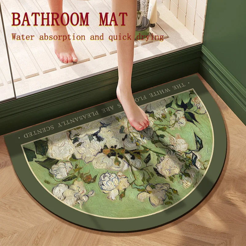 Bathroom Carpet Light Luxury Style Doormat Home Absorbent Water Foot Pad New Quick Drying Non Slip Mats Toilet Diatom Mud Rugs