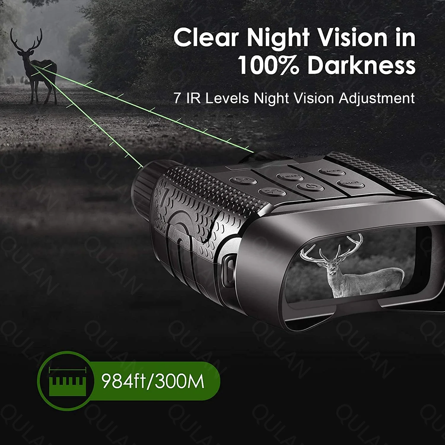 

Infrared Digital Hunting Telescope Binoculars Night Vision NV3182Camping Equipment Night Vision Goggles 1080P Video 300m Hunt