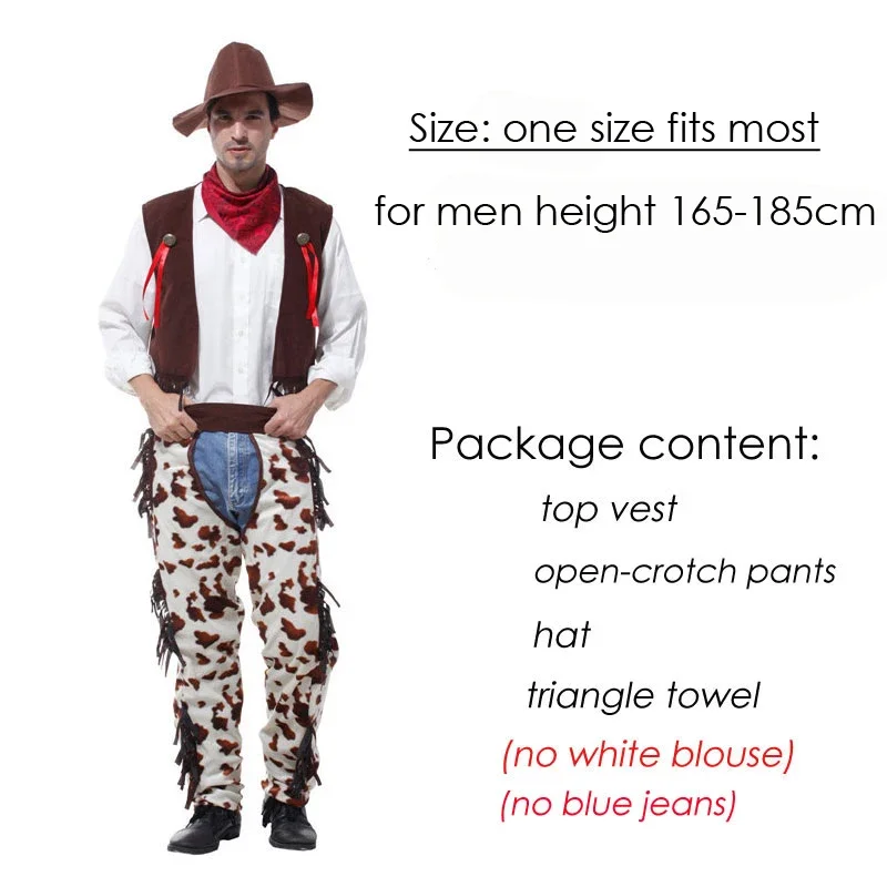 Cowboy Costume for Men Cowgirl Costumes for Women Purim Halloween Cosplay