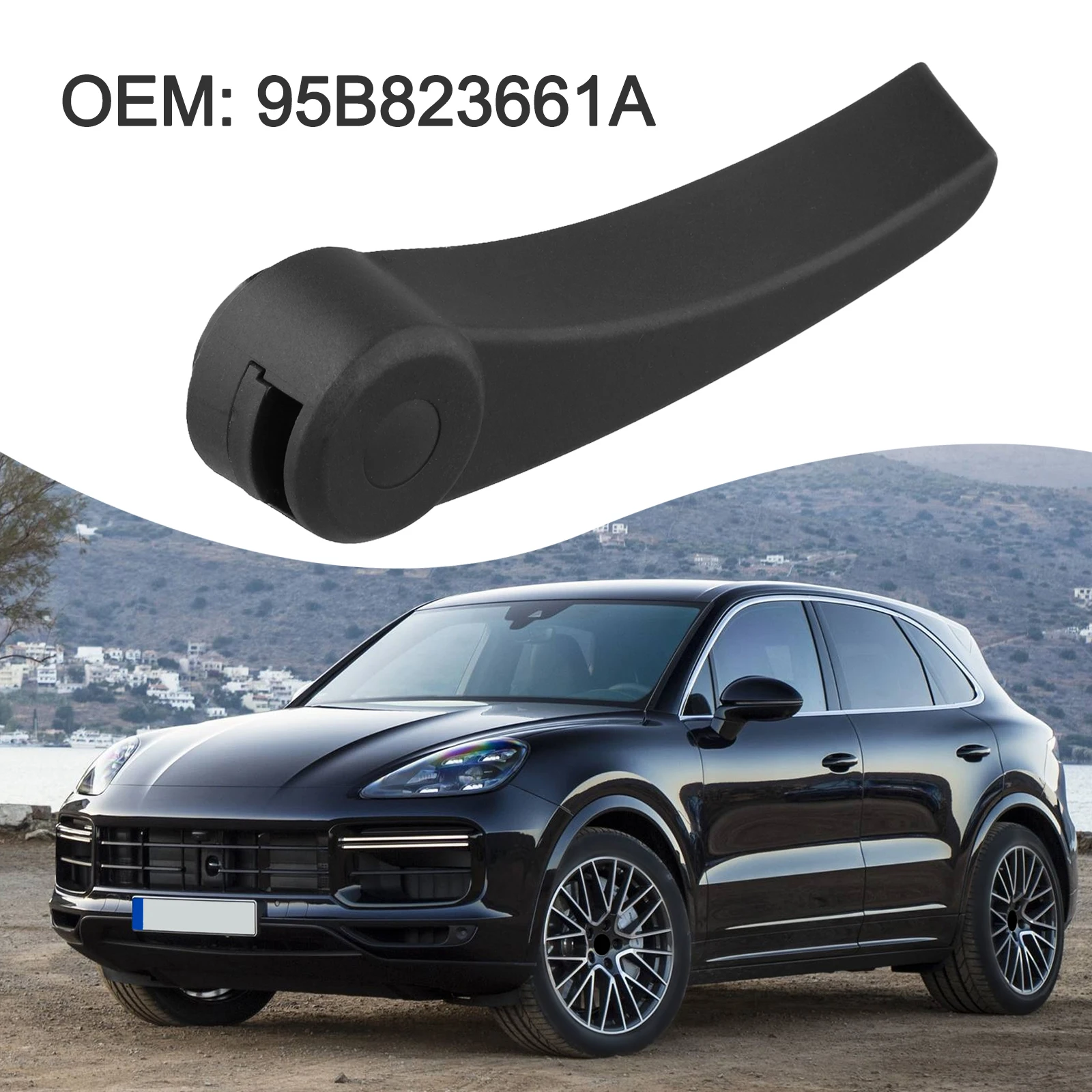 Car Maintenance Black 95B823661A Hood Opening Wrench Cover Key Kit Wrench Cover ABS Construction Black Color Easy Installation