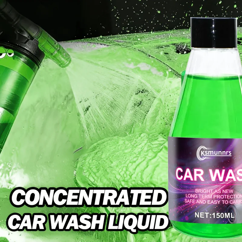 High-Concentration Foam Car Wash Liquid, Green Car Wash Solution at a 1:100 Ratio, Featuring a High Foam Formula That Is Easy to