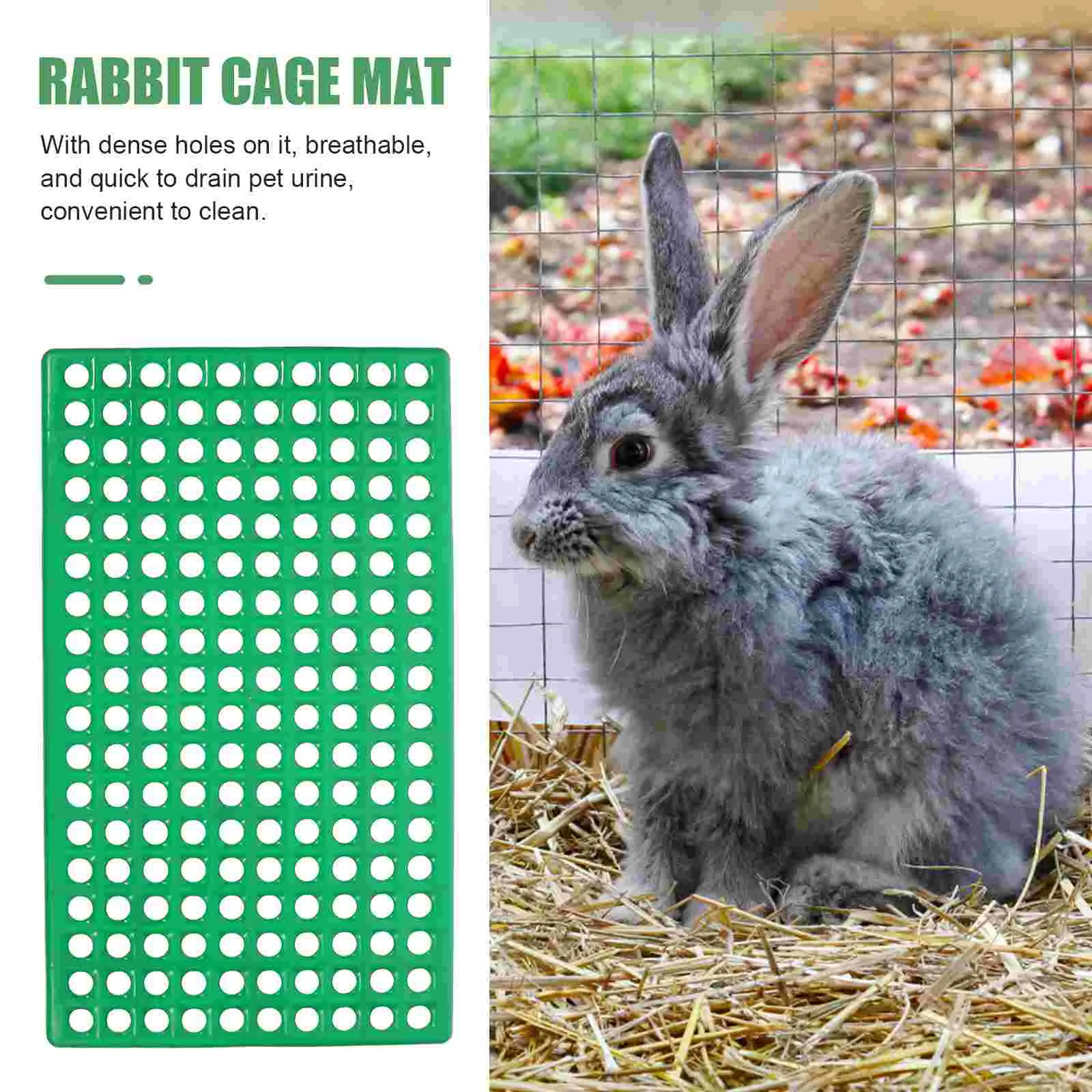 Rabbit Cage Floor Guinea Pig Toys Pet Cleaning Plate Accessories Isolation Mat Plastic Feet Supply Baby