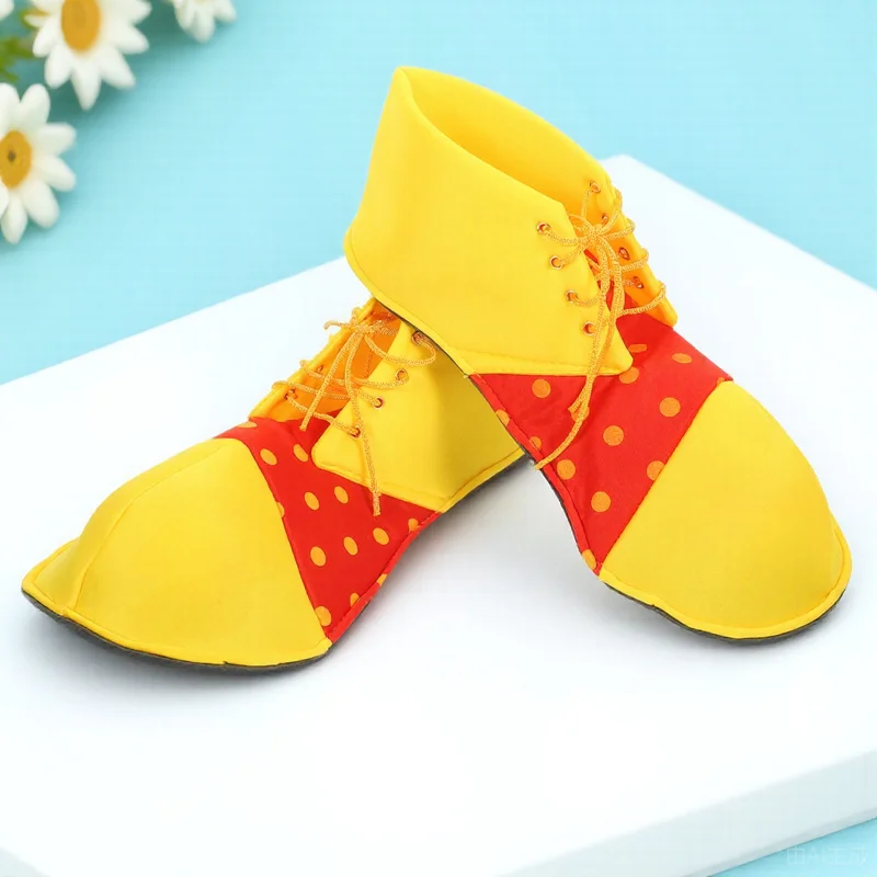 

1Pair Big Clown Shoes for Halloween Cosplay Comfortable Fit Most Sizes Funny Clown Costume Prop for Party