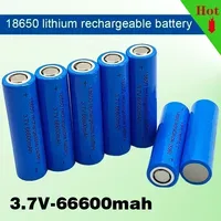 2025New rechargeable lithium battery, 18650 battery, 3.7V 66600mAh, suitable for flashlights, toys, and power tools