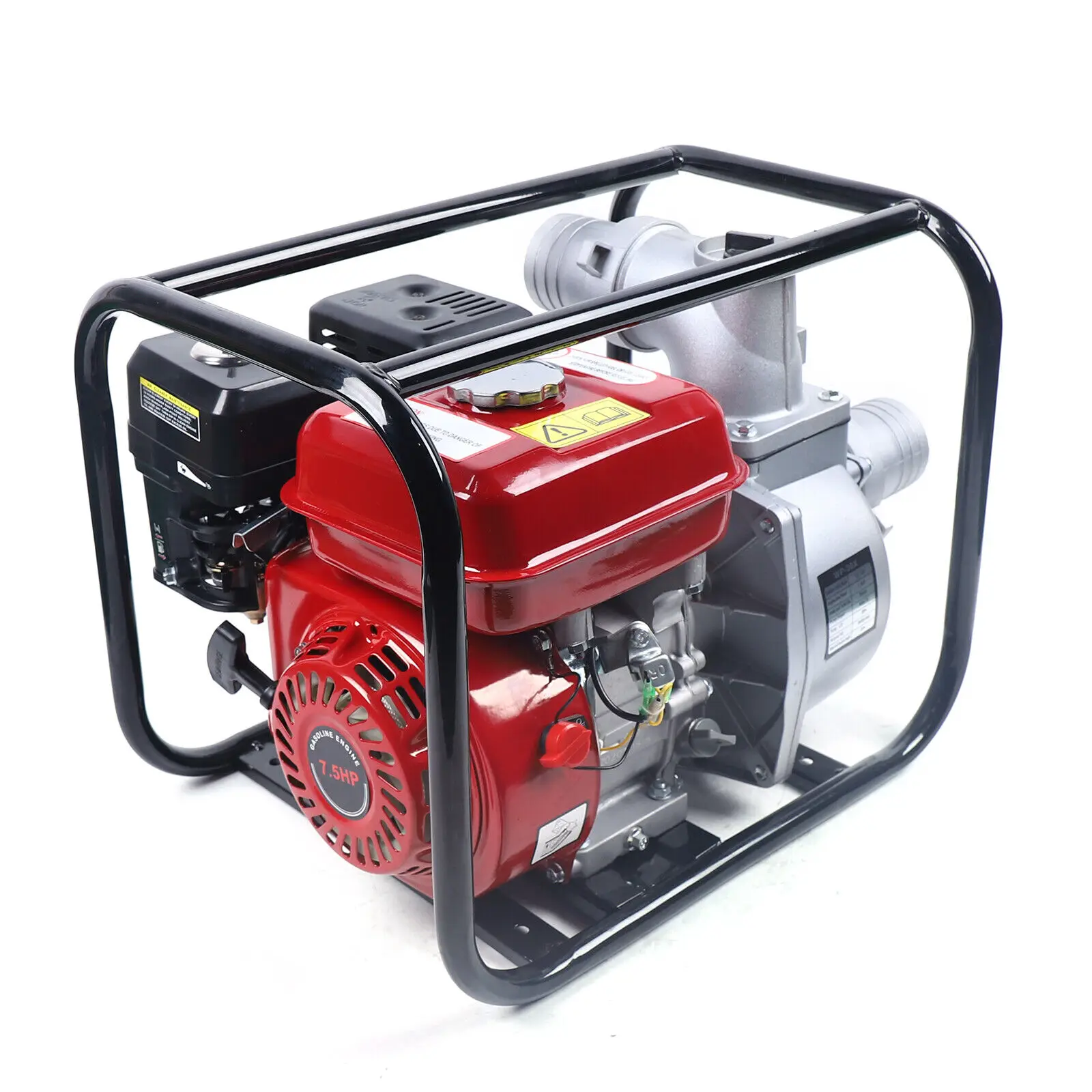 Gasoline Engine Water Pump, 3-inch, 7.5HP 4-Stroke 210CC Gas Powered Trash Water Transfer Pump High Pressure for Irrigation Pool