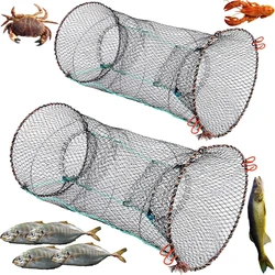 Telescopic Foldable Crayfish Crab Fish Trap Net Shrimp Lobster Cage Collapsible Portable Fishing Folding  network