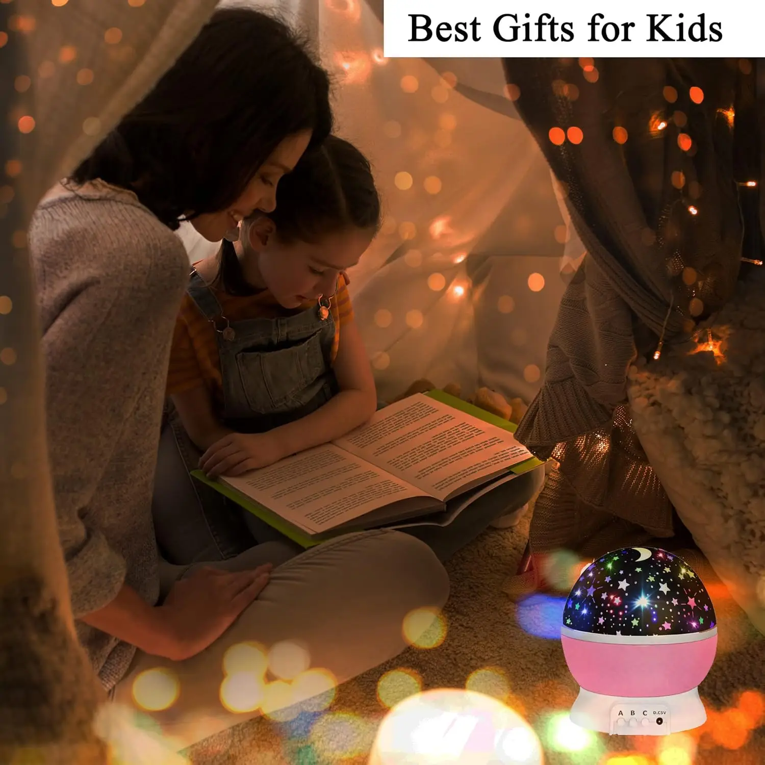 Projecteur d'étoiles pour filles, jouet mentaires oriel pour enfants, lampe rotative à-62360 ° USB, cadeau d'anniversaire parfait pour les adolescents, Noël