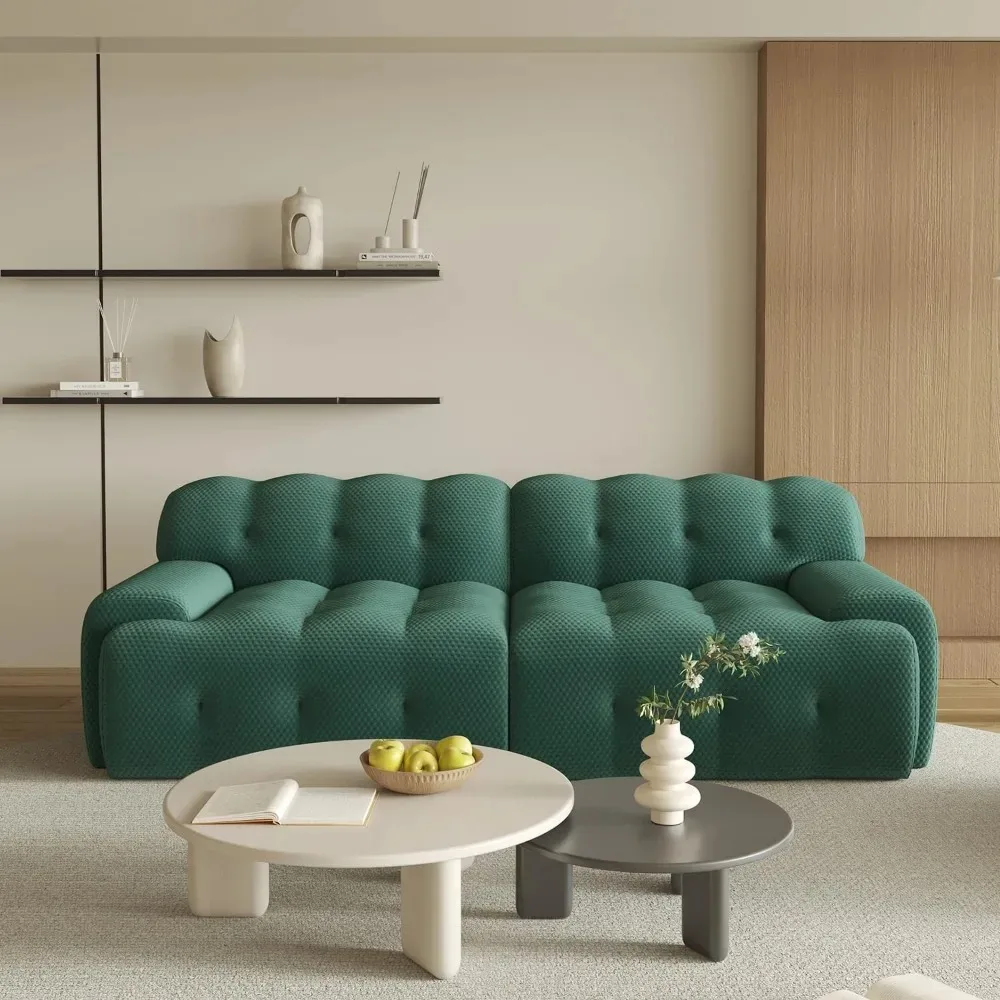 Modular Sectional Couch with Curved Design