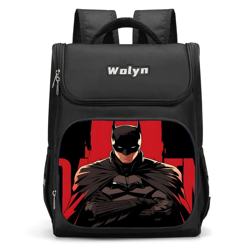 Großes Kind Superheld Batmans Rucksack Junge Mädchen Schult asche für Männer Frauen Reisen Rucksack langlebig und Multi Compartmen