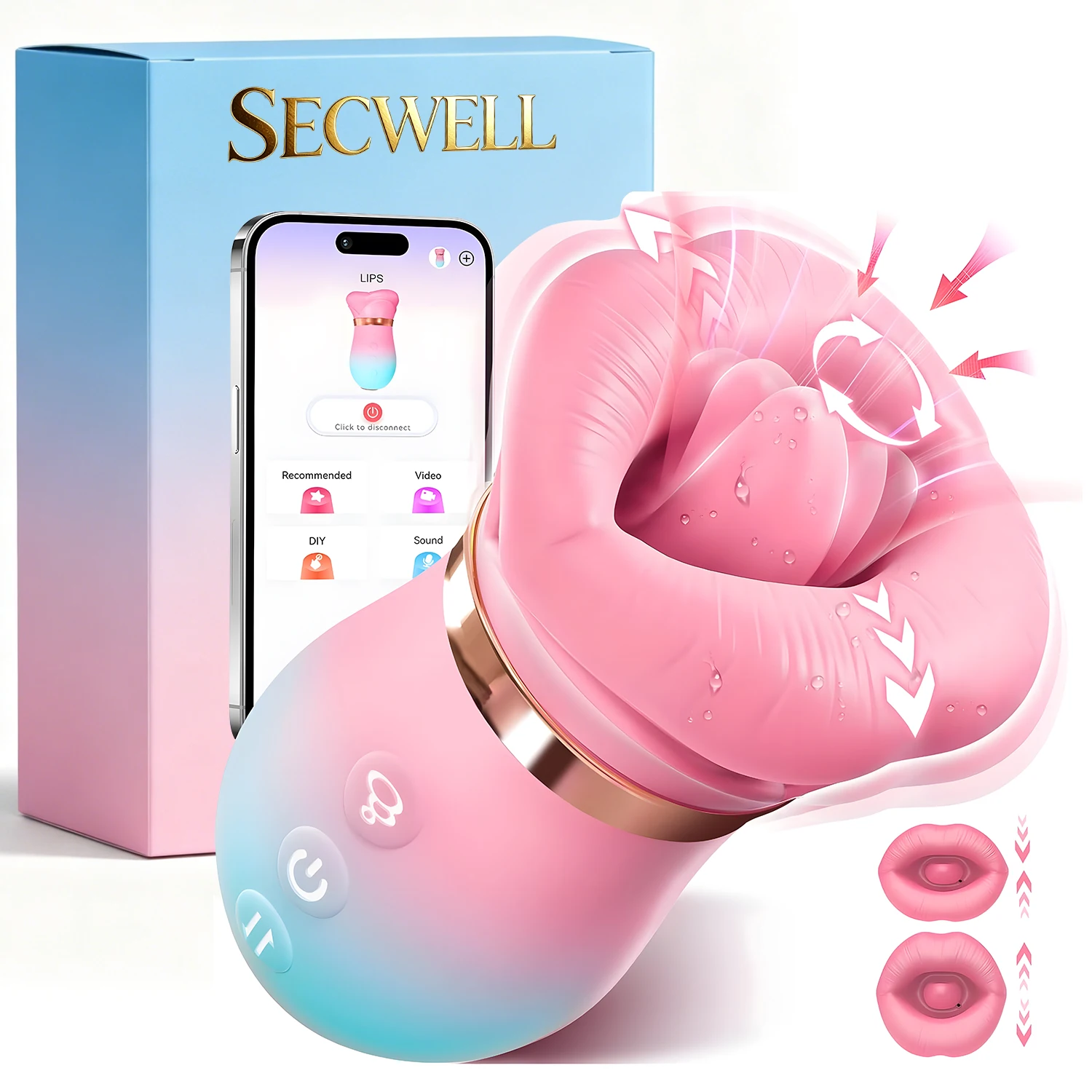 10 Tongue Licking Sucking Rose Vibrator Female APP Control Oral Clit Nipple Stimulator Vibrating Vacuum Sex Toys for Couples
