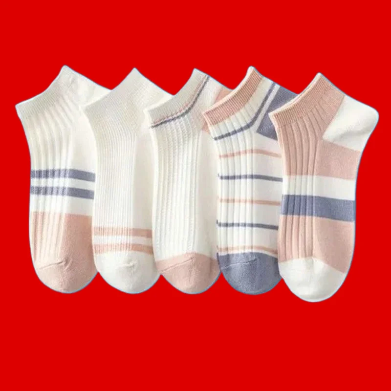 5/10 Pairs Short Summer Ins Style Cute Japanese All-match Korean Cotton Socks Student Short Boat Women's Socks 2024 New Socks