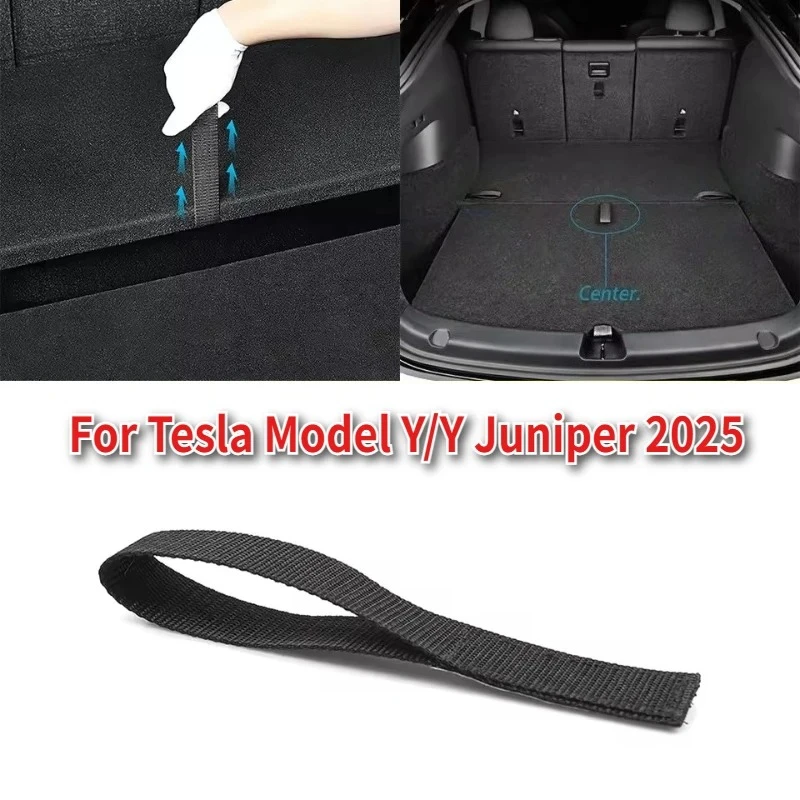 Trunk Rope for Tesla Model Y Juniper 2025 Car Rear Trunk Rope Draw String Hook Loop High Strength Organizer Interior Accessories
