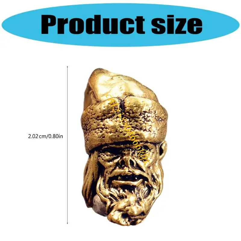 Engraved Artistic Santa Beads for Rope Braiding and Cultural Jewelry Design Rope Braiding Gear Cultural Crafts 066C