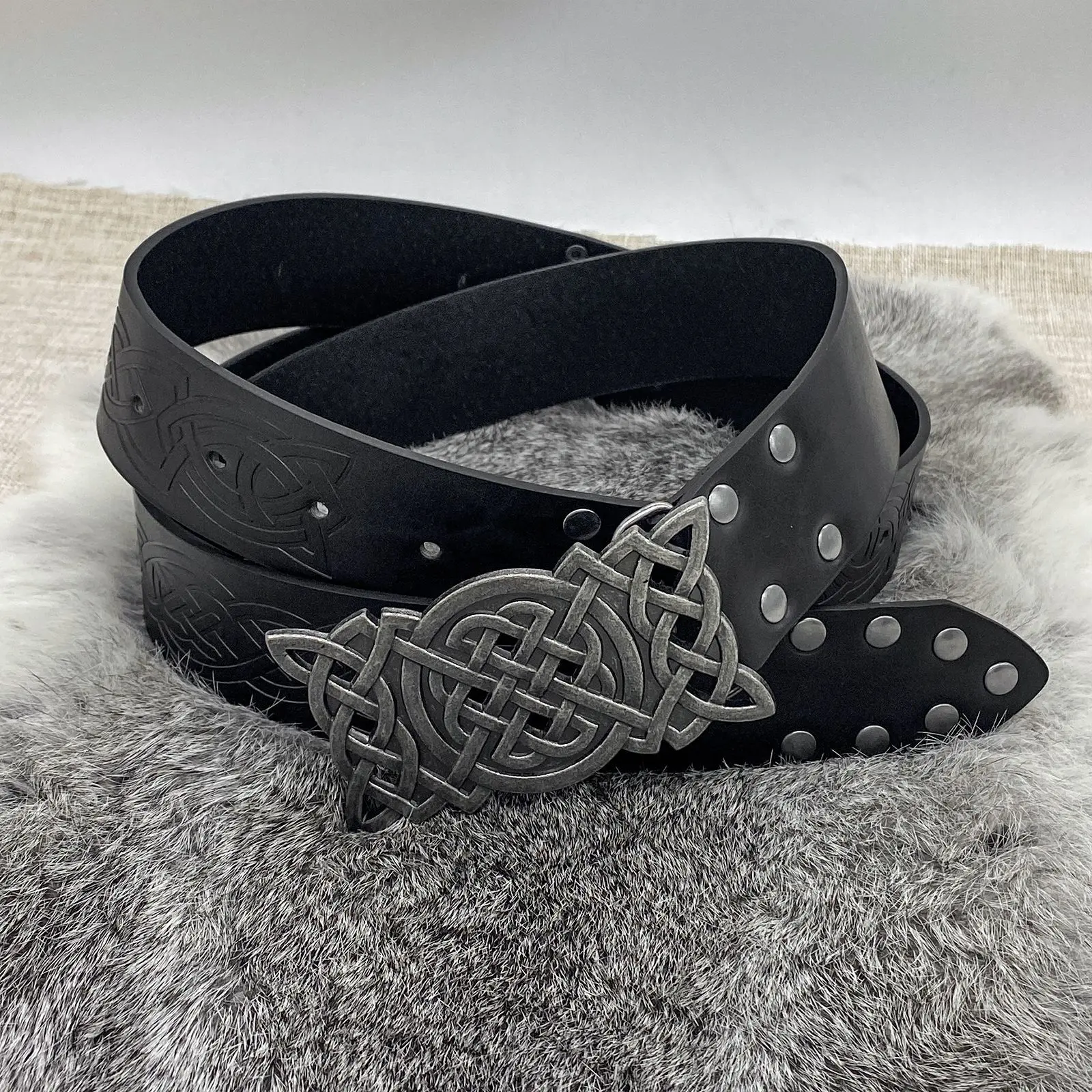 165Cm Middeleeuwse Reliëf Viking Vegvisir Pu Lederen Riem Retro Renaissance Knight Gespen Riem Leer Tailleband Voor Mannen Vrouwen