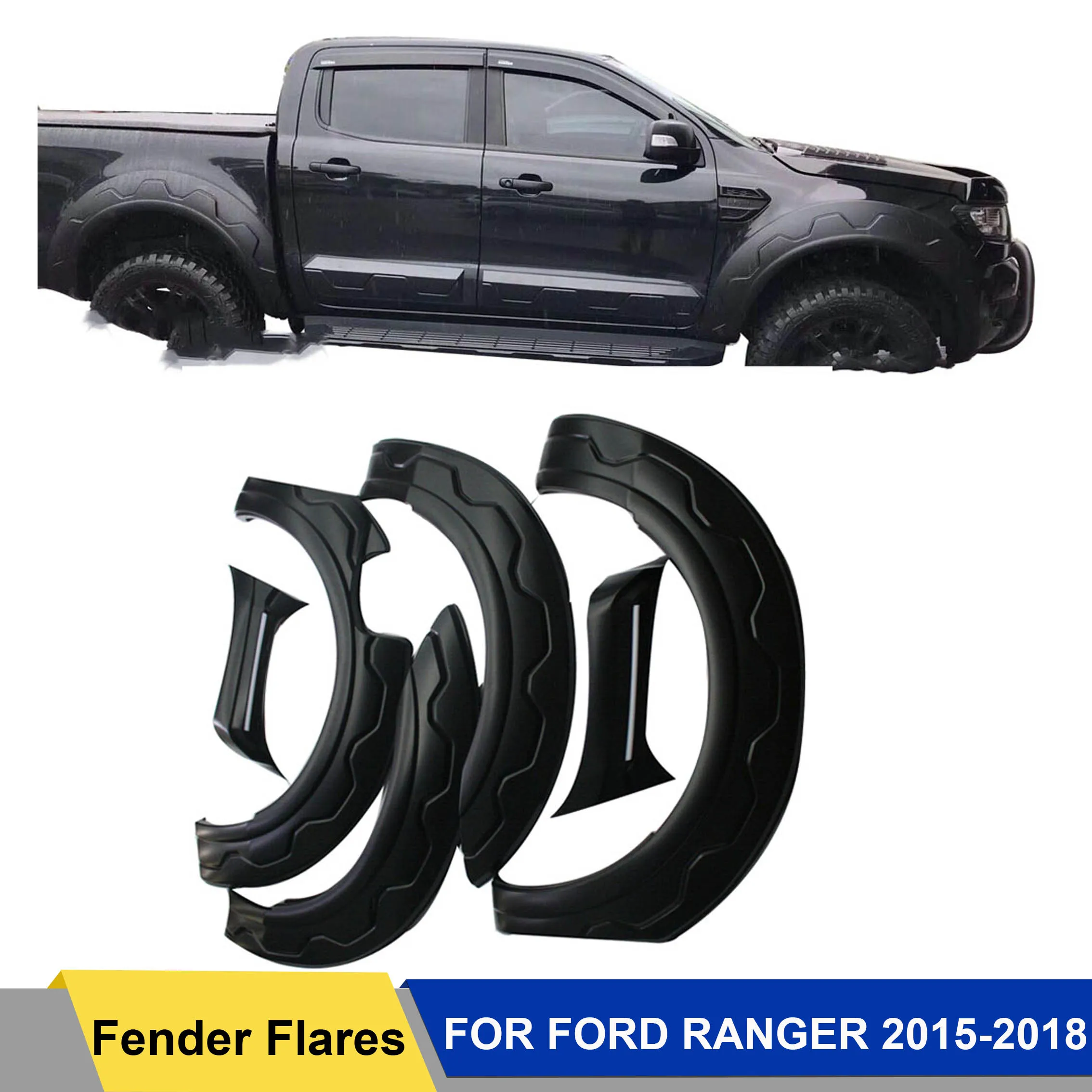 

Wheel Arch Fender Flares Mudguards For Ford Ranger 2015 2016 2017 2018 Wildtrak Double Cab Product